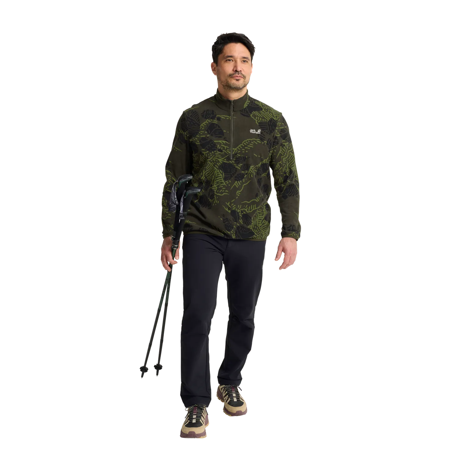 Jack Wolfskin Paw Era 100 Print HZ M polaire homme demi-zip