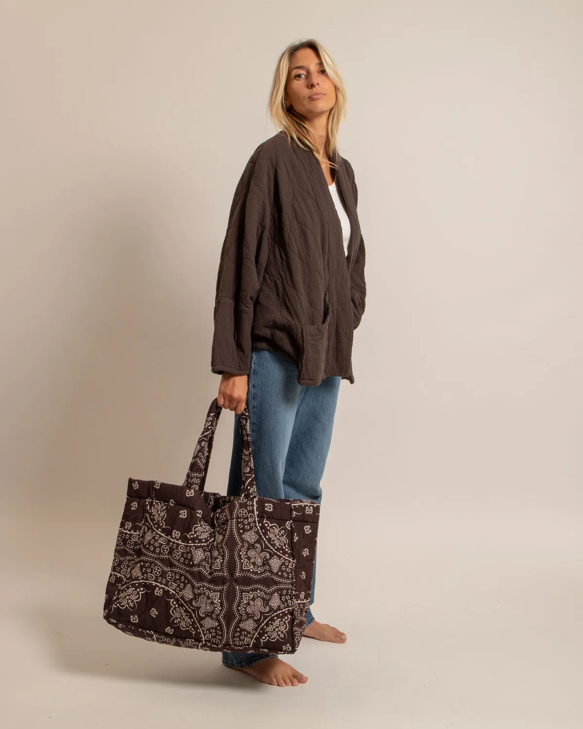 AOKYANOS Philadelphie Bandana Chocolat sac matelassé