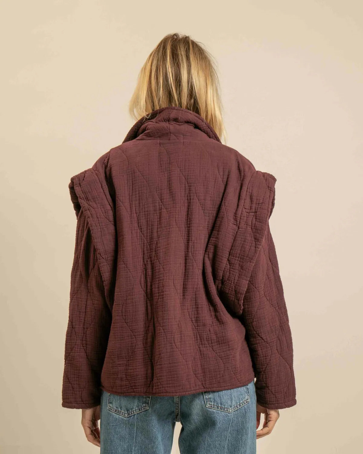 AOKYANOS San Francisco Bordeaux kimono coton taille unique