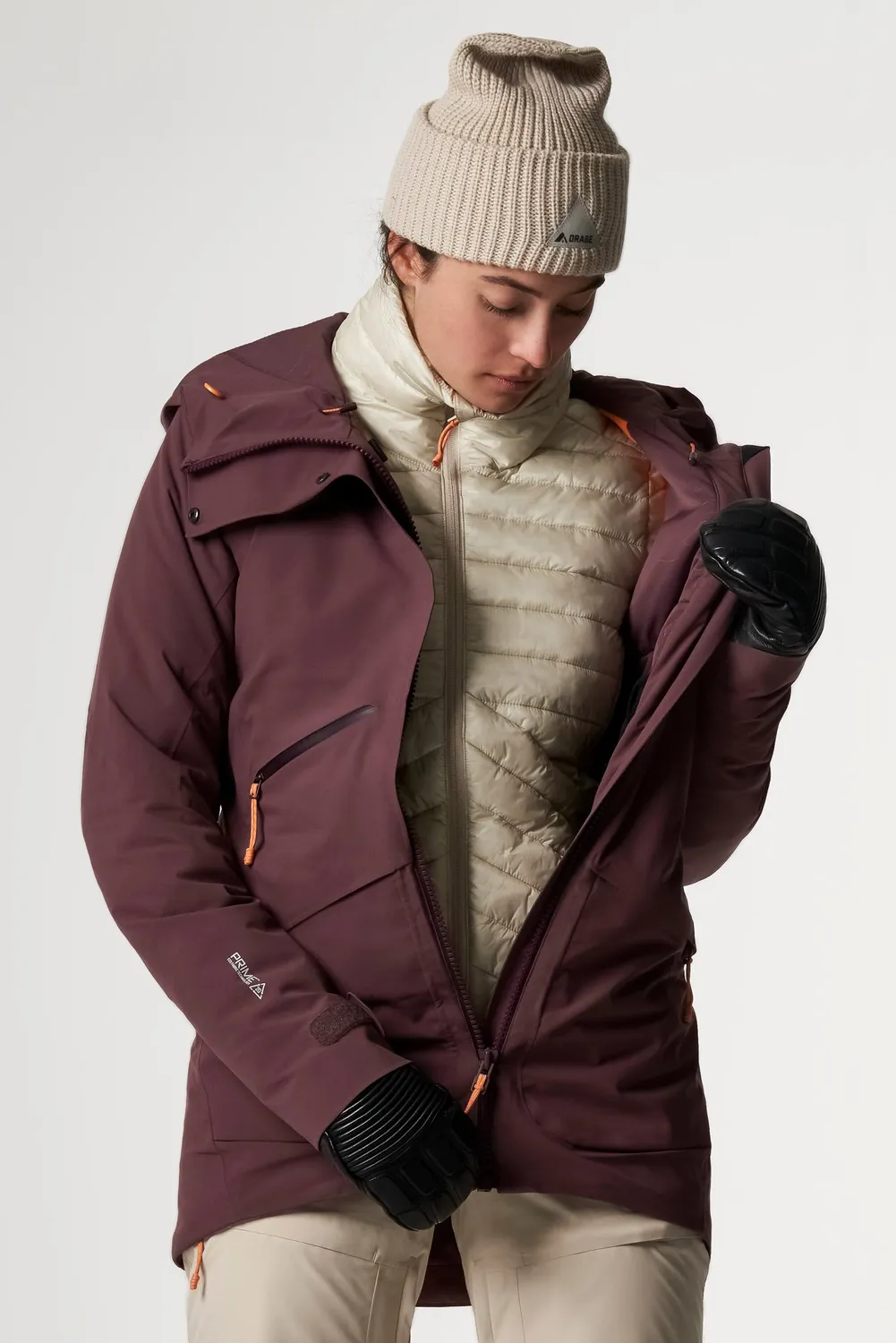 Orage Grace veste isolée femme prune 100g