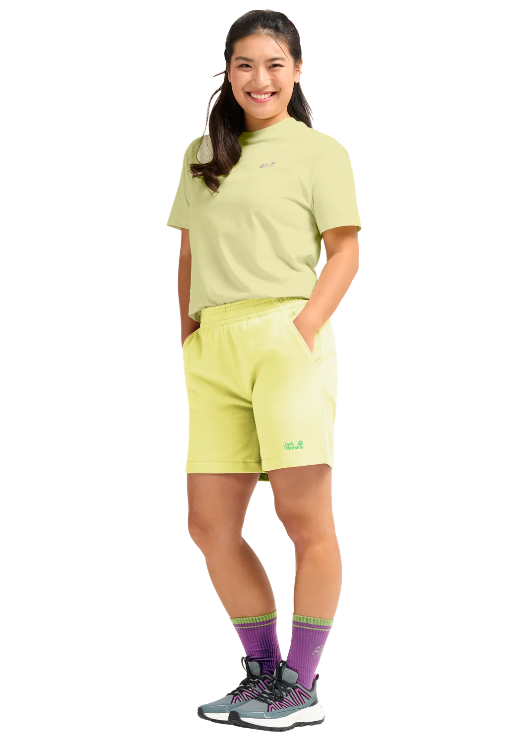 Jack Wolfskin Celebrate The Paw Shorts W short coton femme