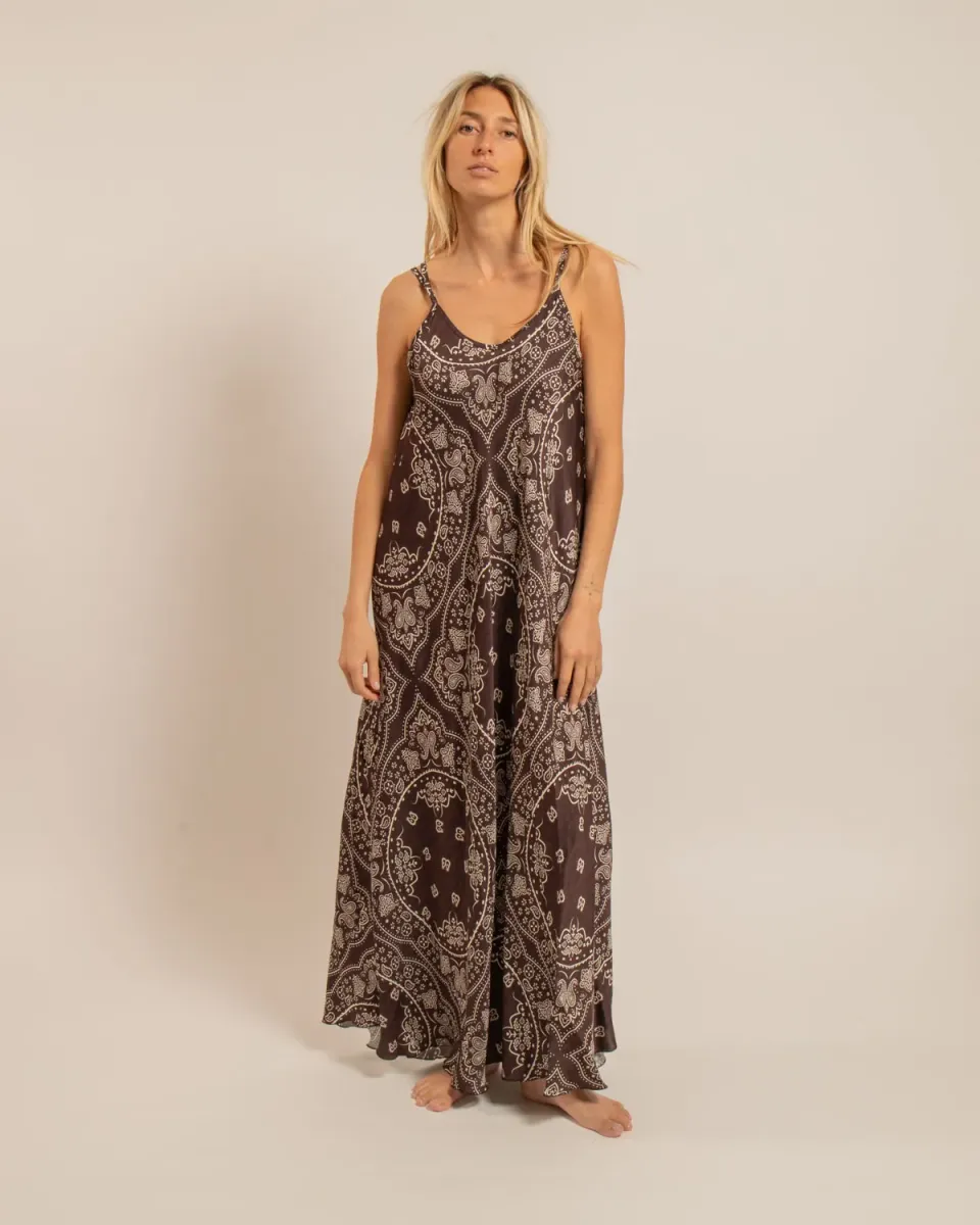 AOKYANOS Buffalo Bandana Chocolat robe longue