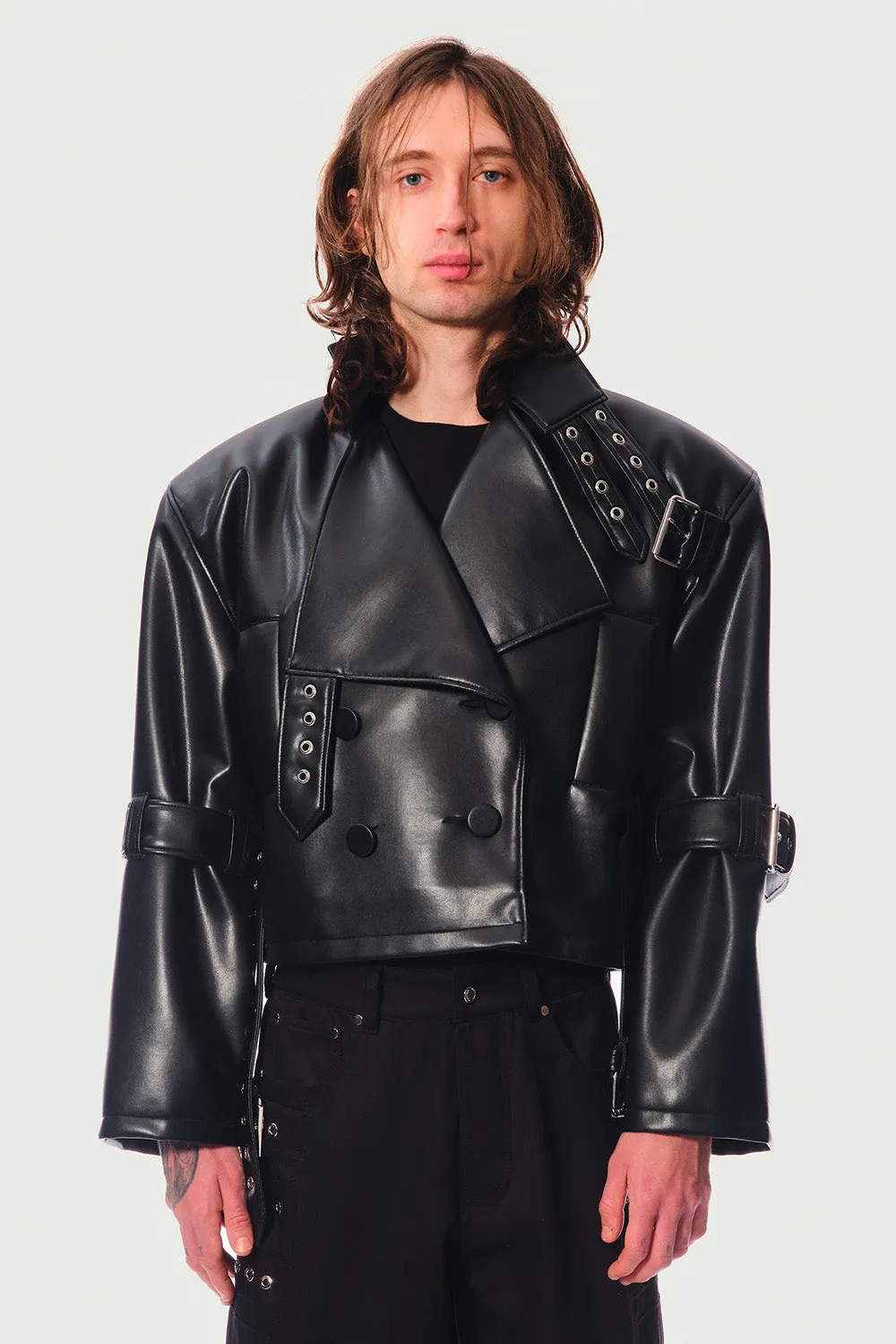 Jeanne Friot Lenny Perfecto veste cuir vegan noir