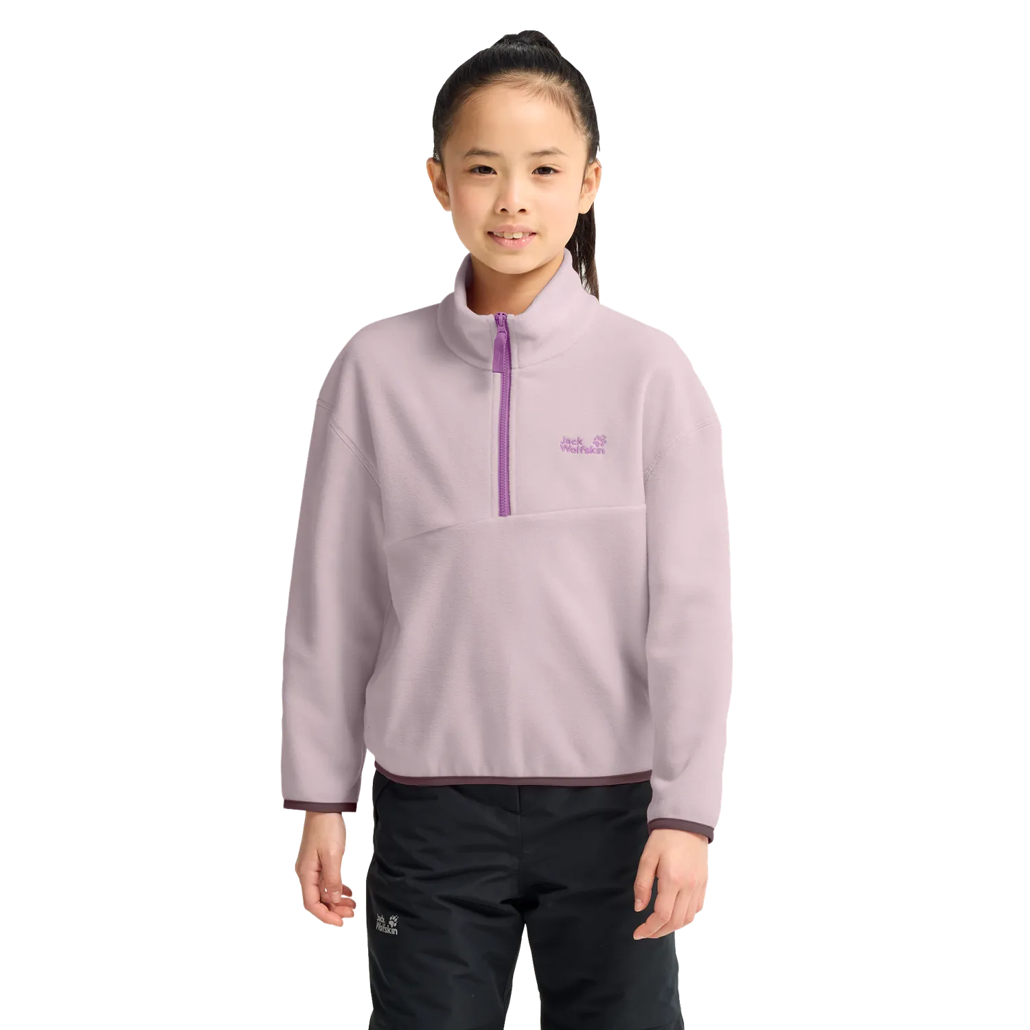 Jack Wolfskin Taunus 100 Rebel HZ K polaire enfant demi-zip chaud
