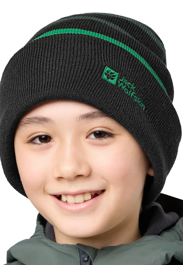 Jack Wolfskin Stripy Knit Beanie K bonnet chaud acrylique