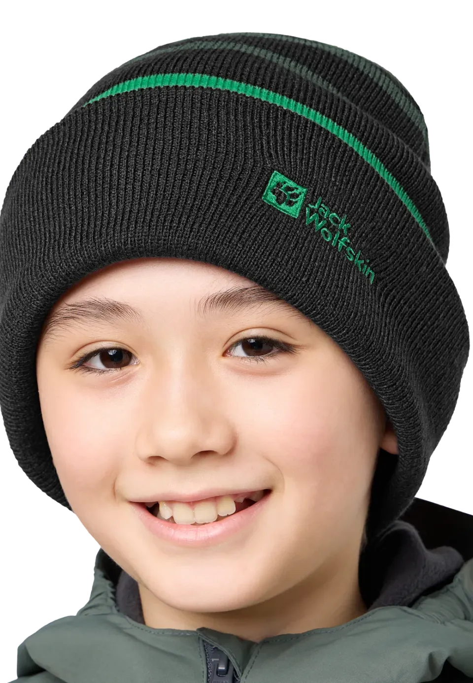 Jack Wolfskin Stripy Knit Beanie K bonnet chaud acrylique