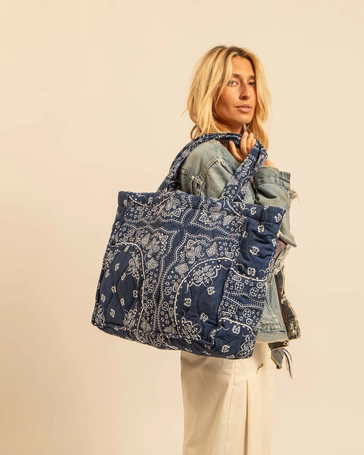 Aokyanos Philadelphie sac bandana navy viscose