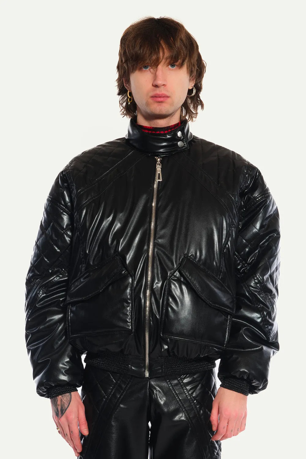 Jeanne Friot Biker Bombers blouson noir vegan matelassé
