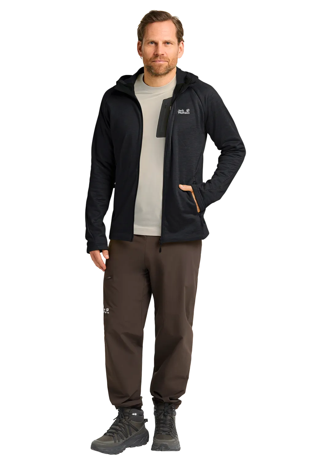 Jack Wolfskin Peak District Hooded Fz M polaire homme