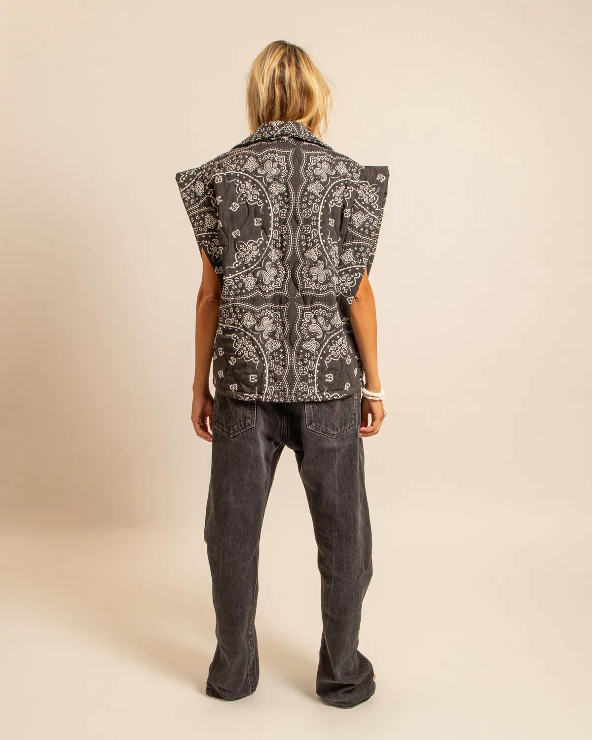 Aokyanos Brooklyn Bandanas gilet matelassé anthracite