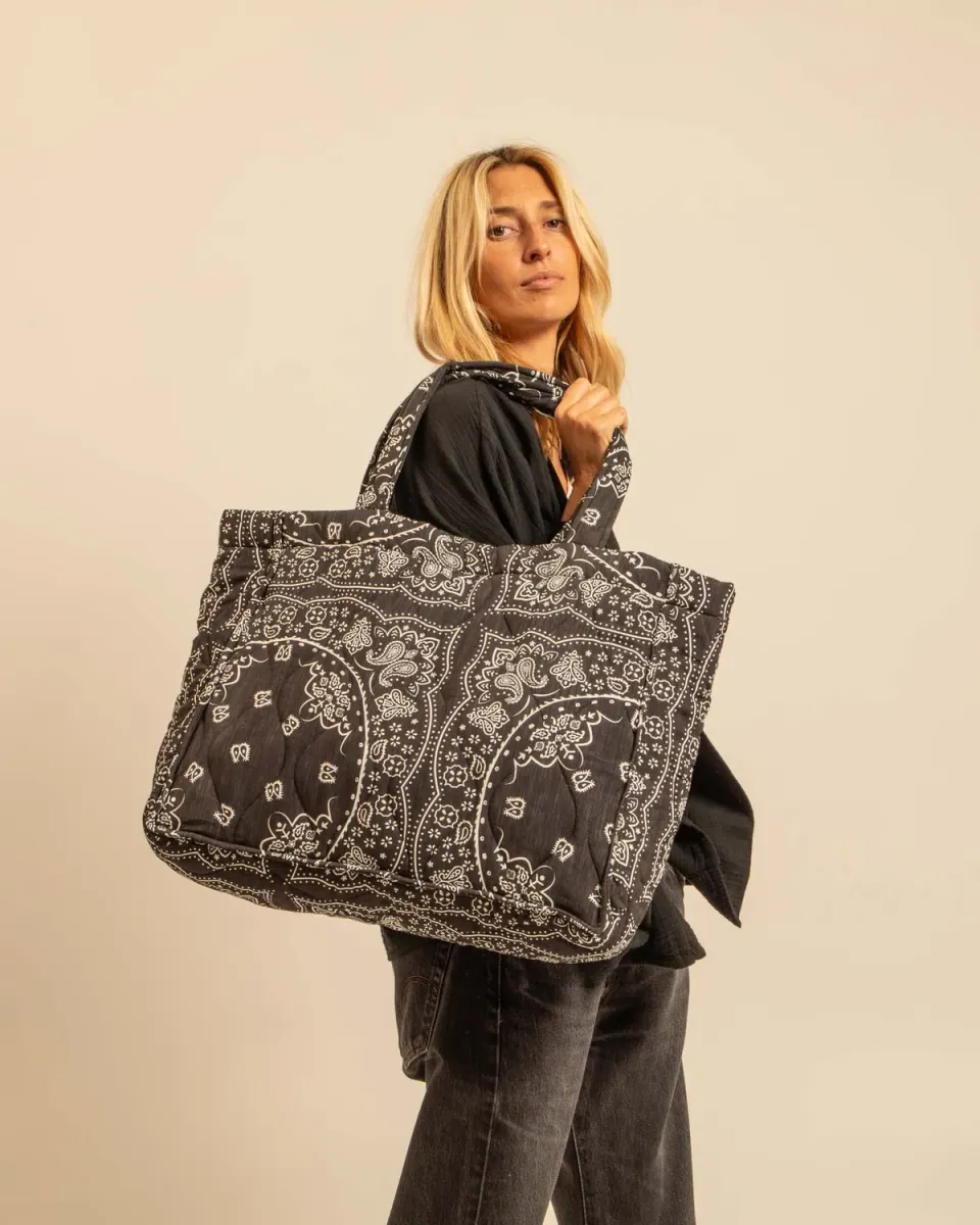 AOKYANOS Philadelphie Bandana Anthracite sac matelassé