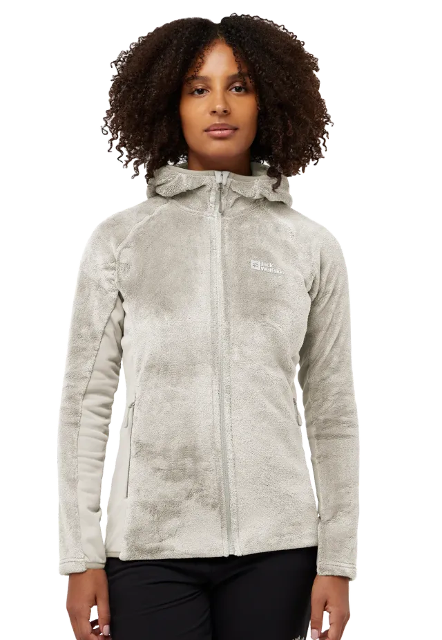 Jack Wolfskin Rotwand Hooded FZ polaire femme stretch