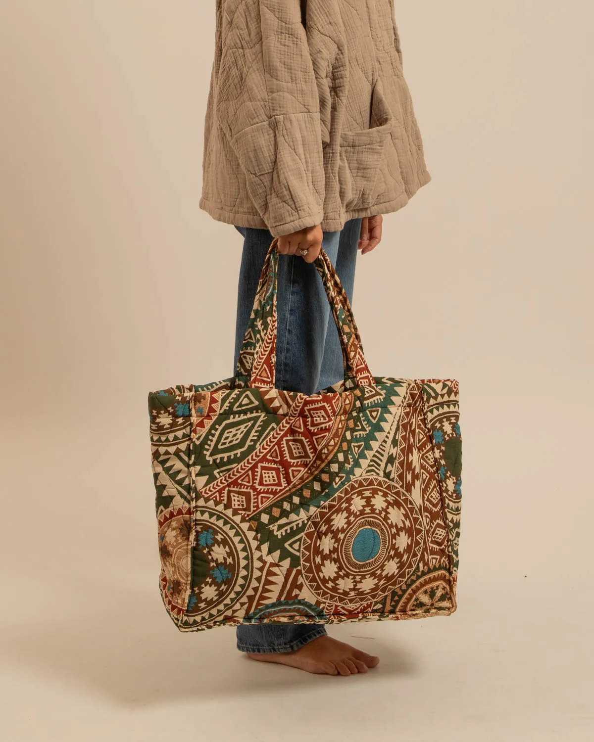 Aokyanos Philadelphie Inca sac kaki matelassé
