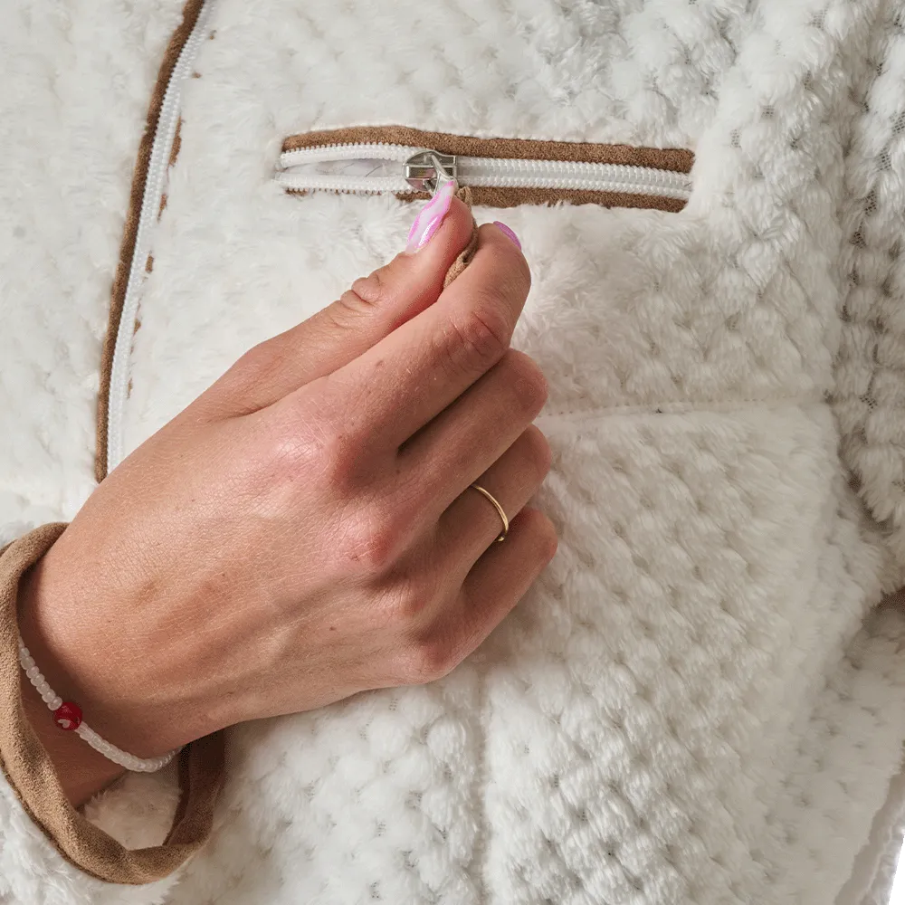 LHOTSE Yolana polaire white 3 poches zippées