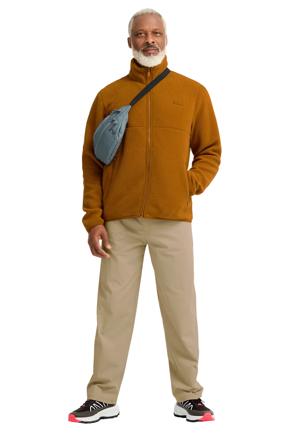 Jack Wolfskin Lite Curl FZ polaire homme S-3XL col montant chaude