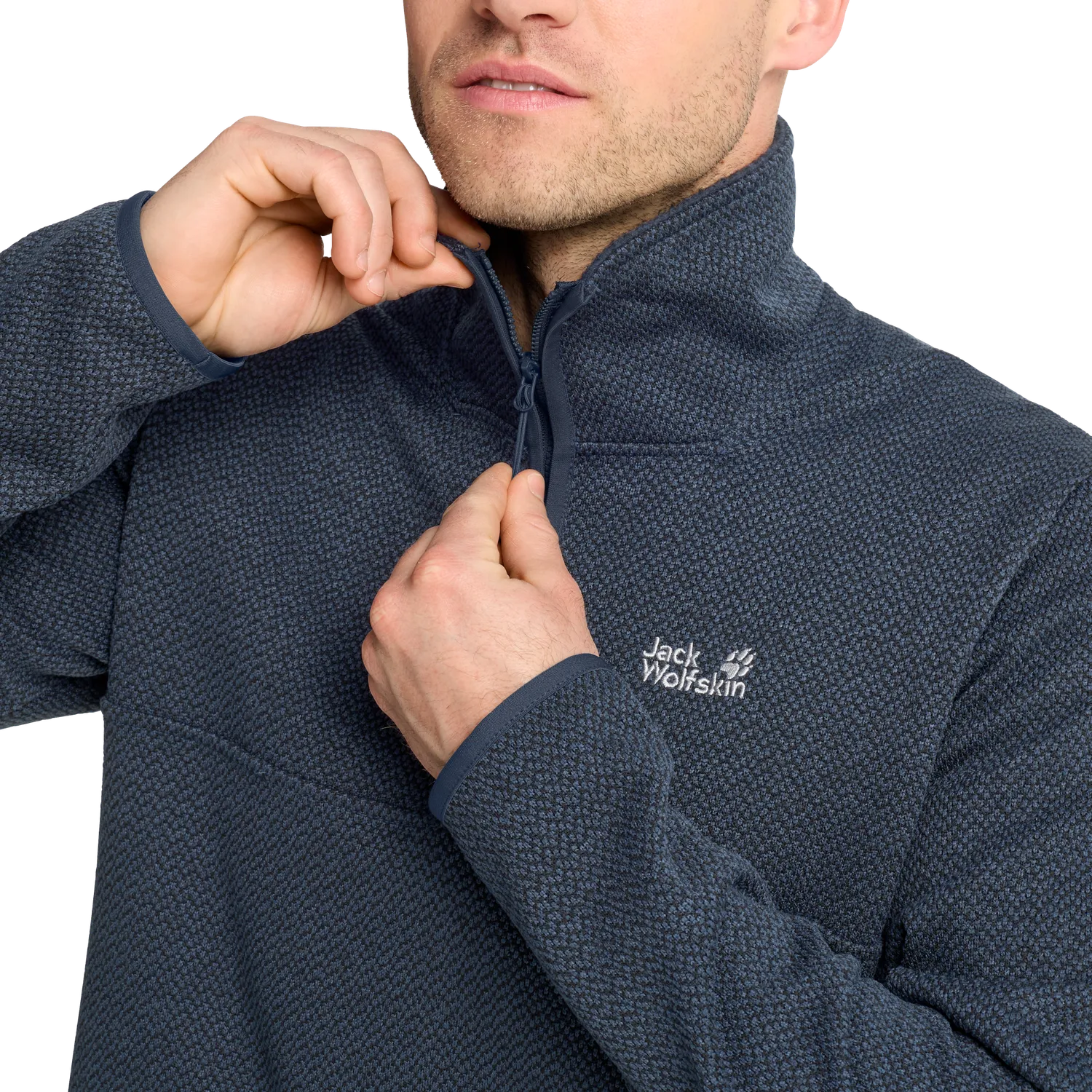 Jack Wolfskin Pinetrail HZ M pull polaire homme M demi-zip