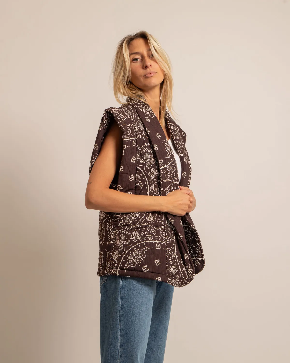 AOKYANOS Brooklyn Bandanas Chocolat gilet