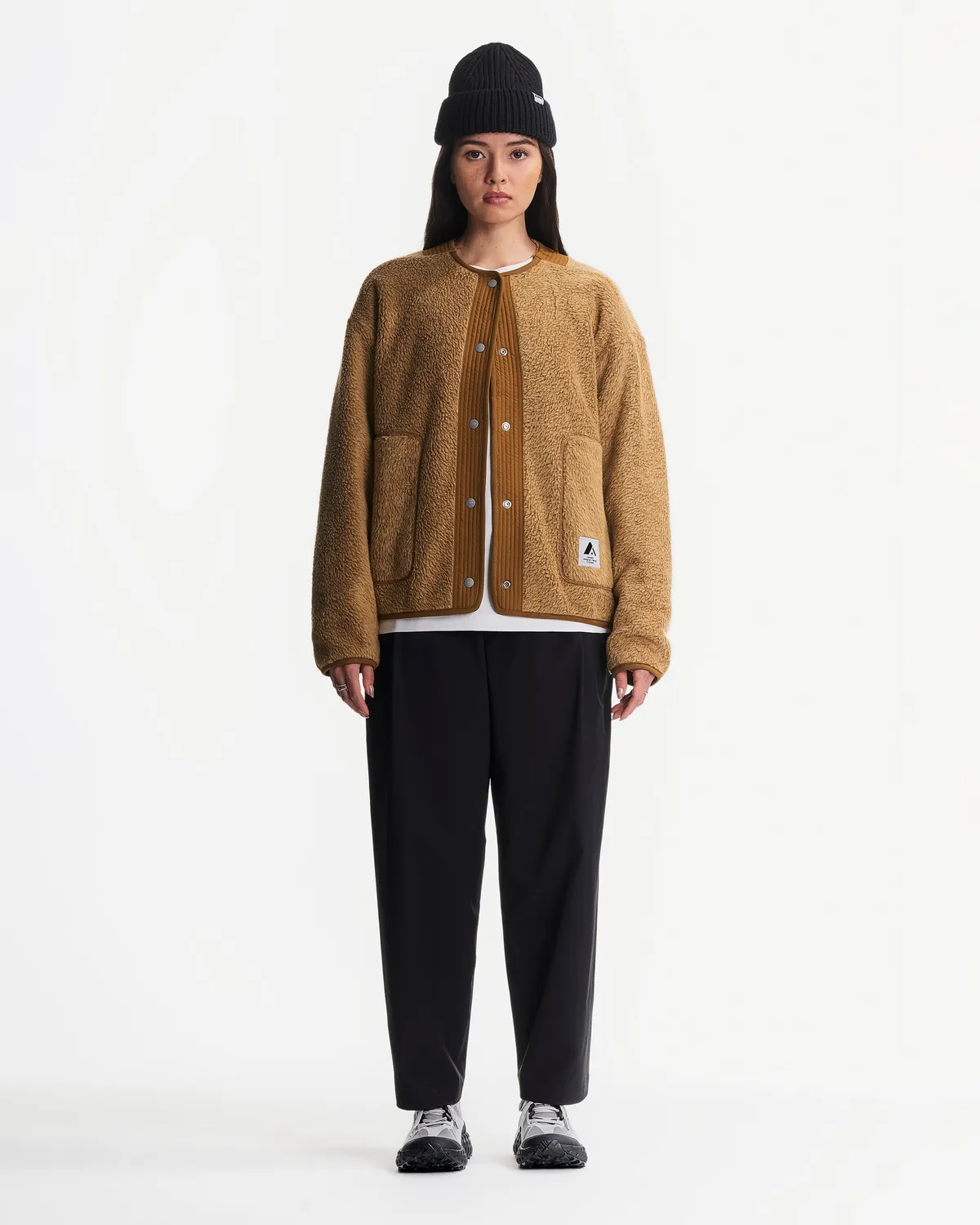 Orage Grizzly Pile cardigan polaire femme Umber