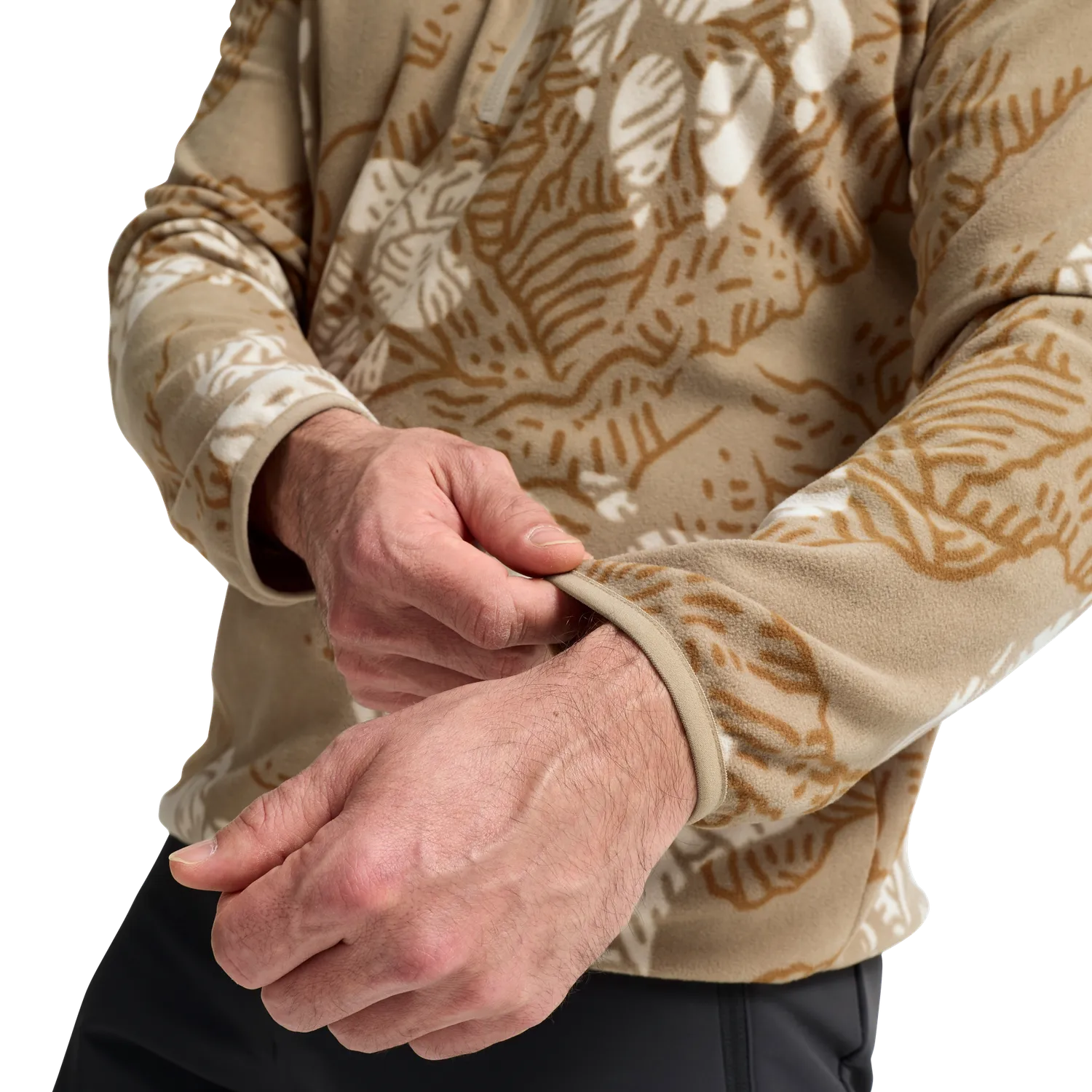 Jack Wolfskin Paw Era 100 Print polaire homme demi-zip