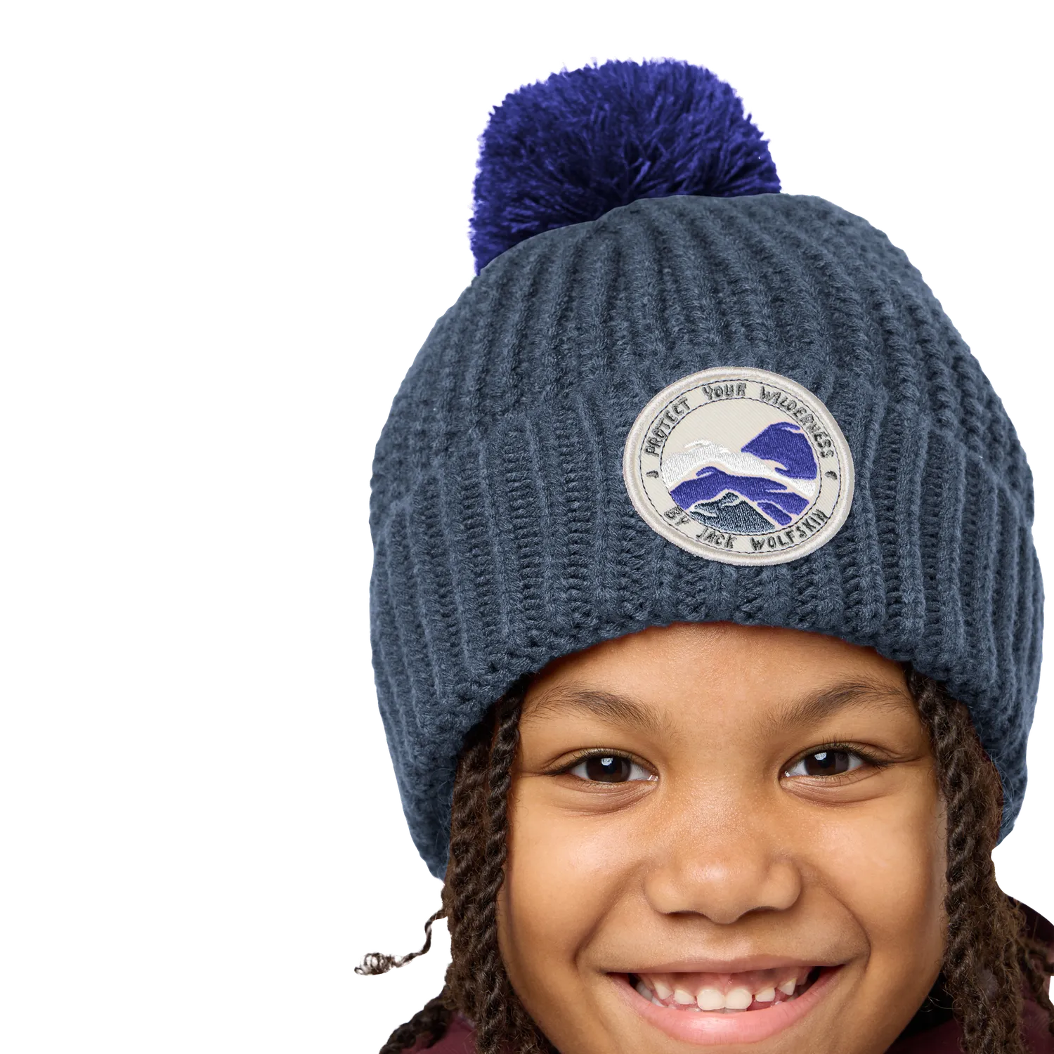 Jack Wolfskin Pompom Badge Beanie K Bonnet Enfant Chaud