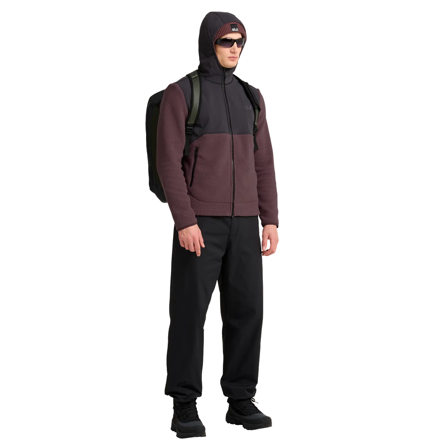 Jack Wolfskin Lite Curl Hooded FZ M polaire homme zippée