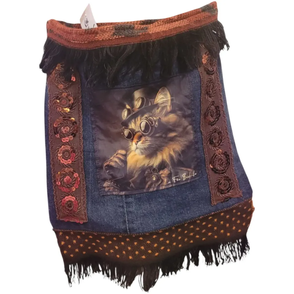 La Fée Bidule Chat Steampunk sac bandoulière convertible