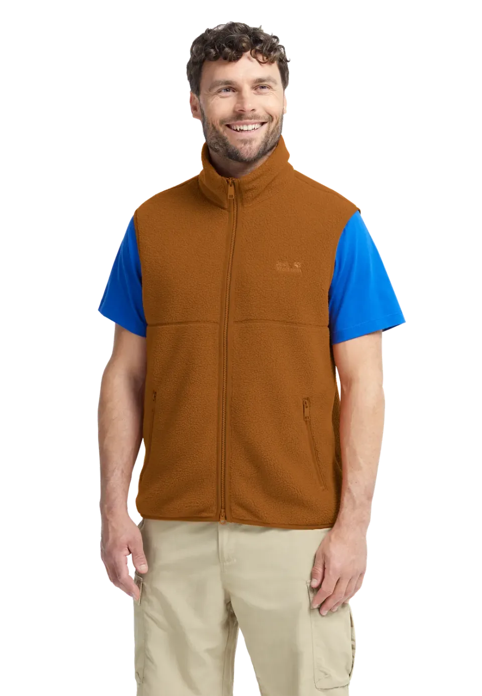 Jack Wolfskin Lite Curl Vest M gilet polaire col montant