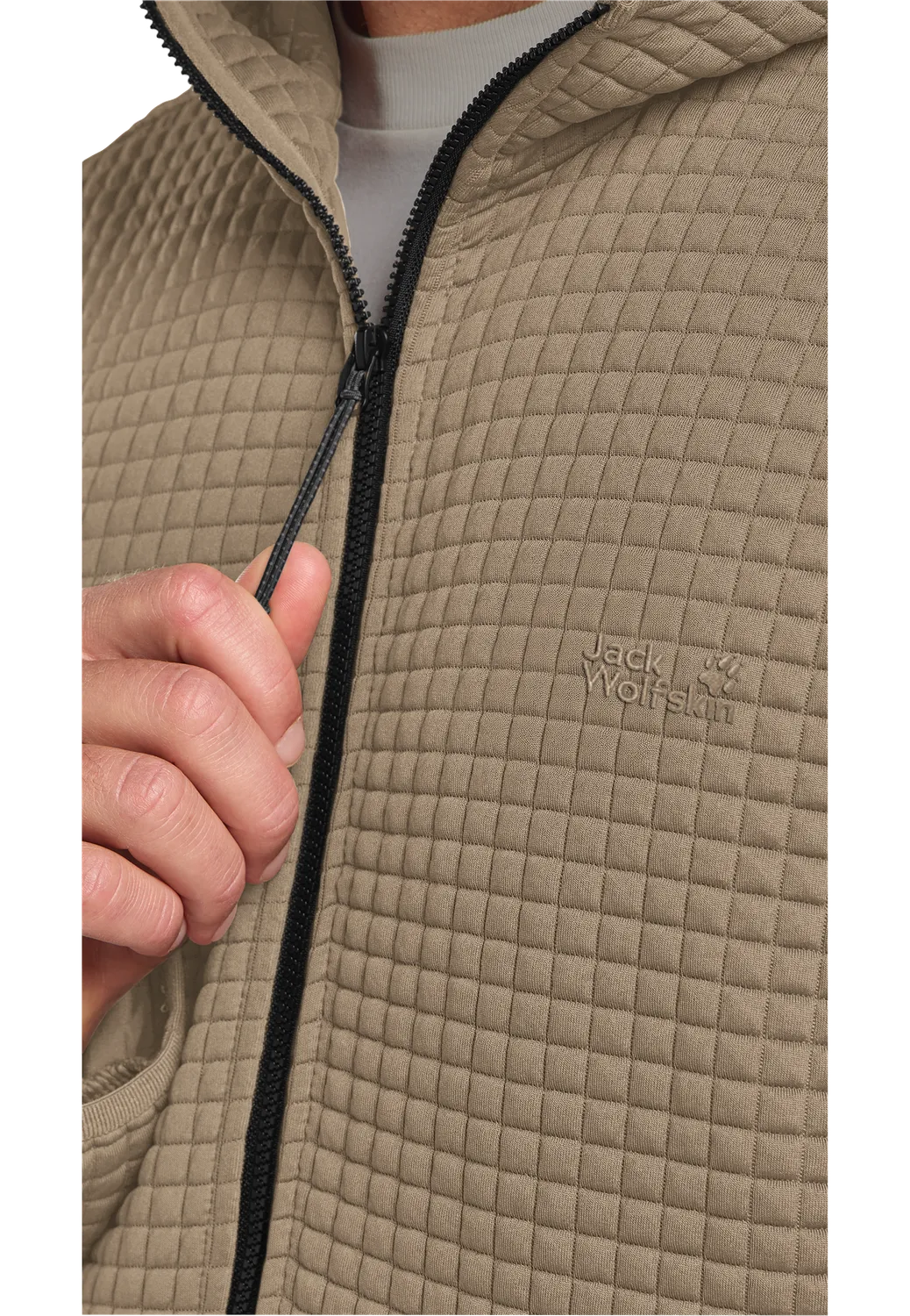 Jack Wolfskin Mogari Hooded FZ M polaire homme gaufrée