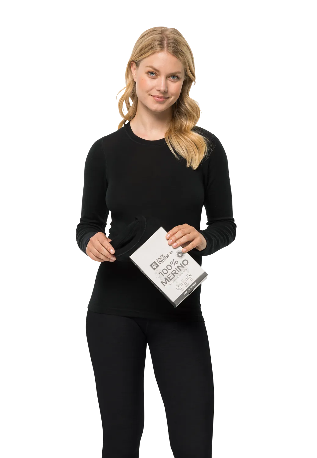 Jack Wolfskin Merino Longsleeve W t-shirt thermique laine pure