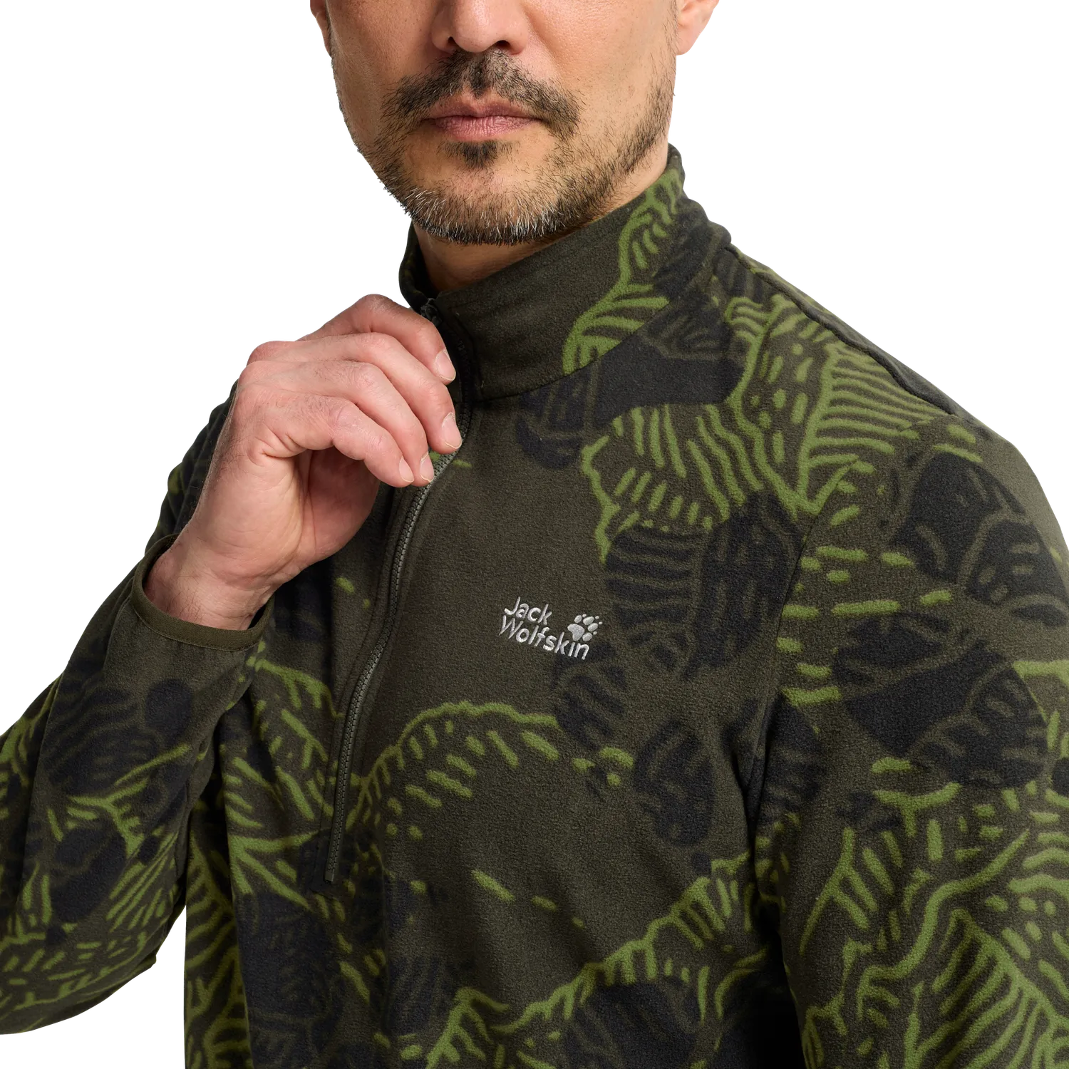Jack Wolfskin Paw Era 100 Print HZ M polaire homme demi-zip
