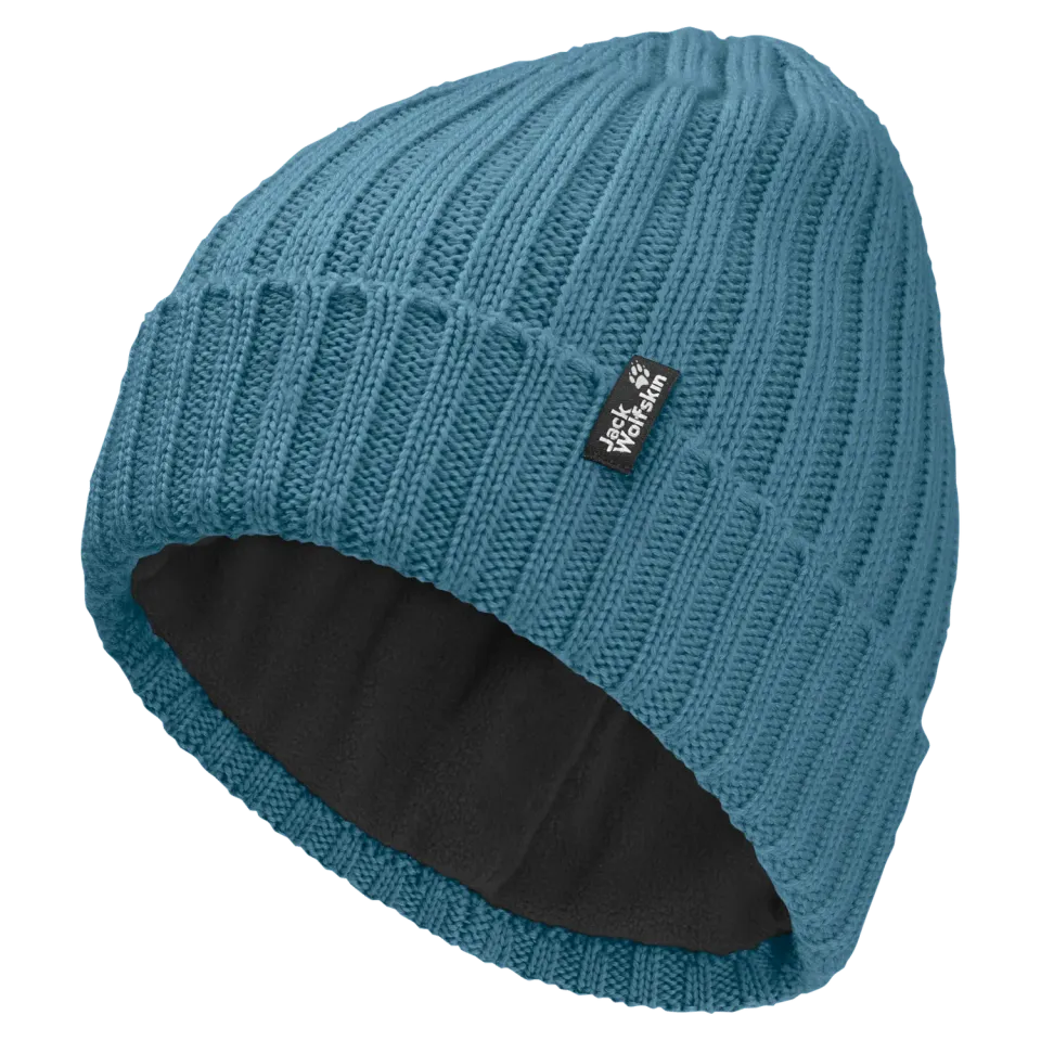 Jack Wolfskin Rib Knit Beanie bonnet hiver chaud doublé