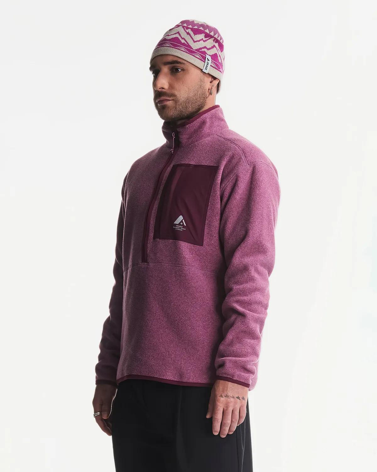 Orage Hunter R10201 polaire homme Dark Birch demi-zip