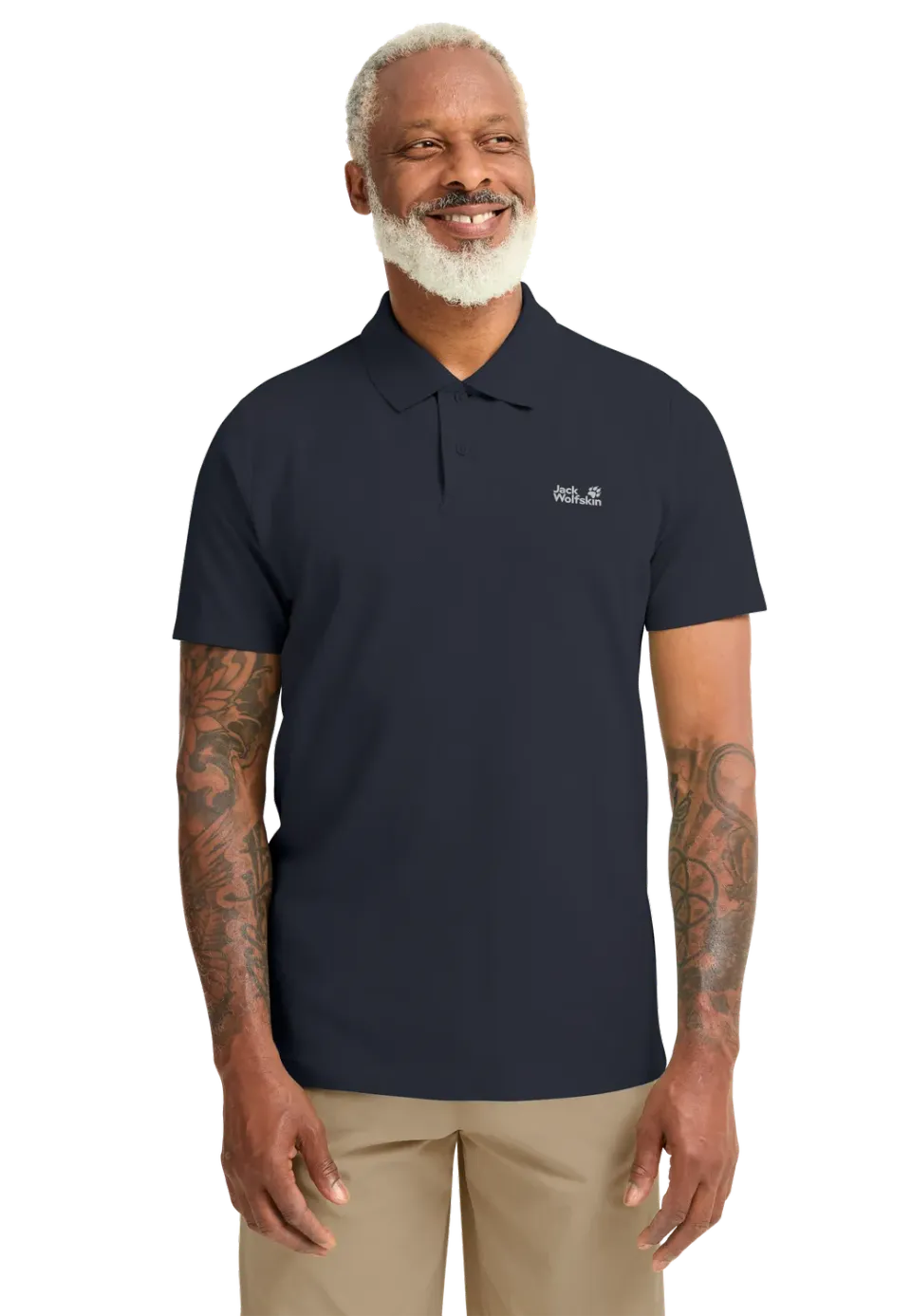 Jack Wolfskin Essential polo homme coton manches courtes