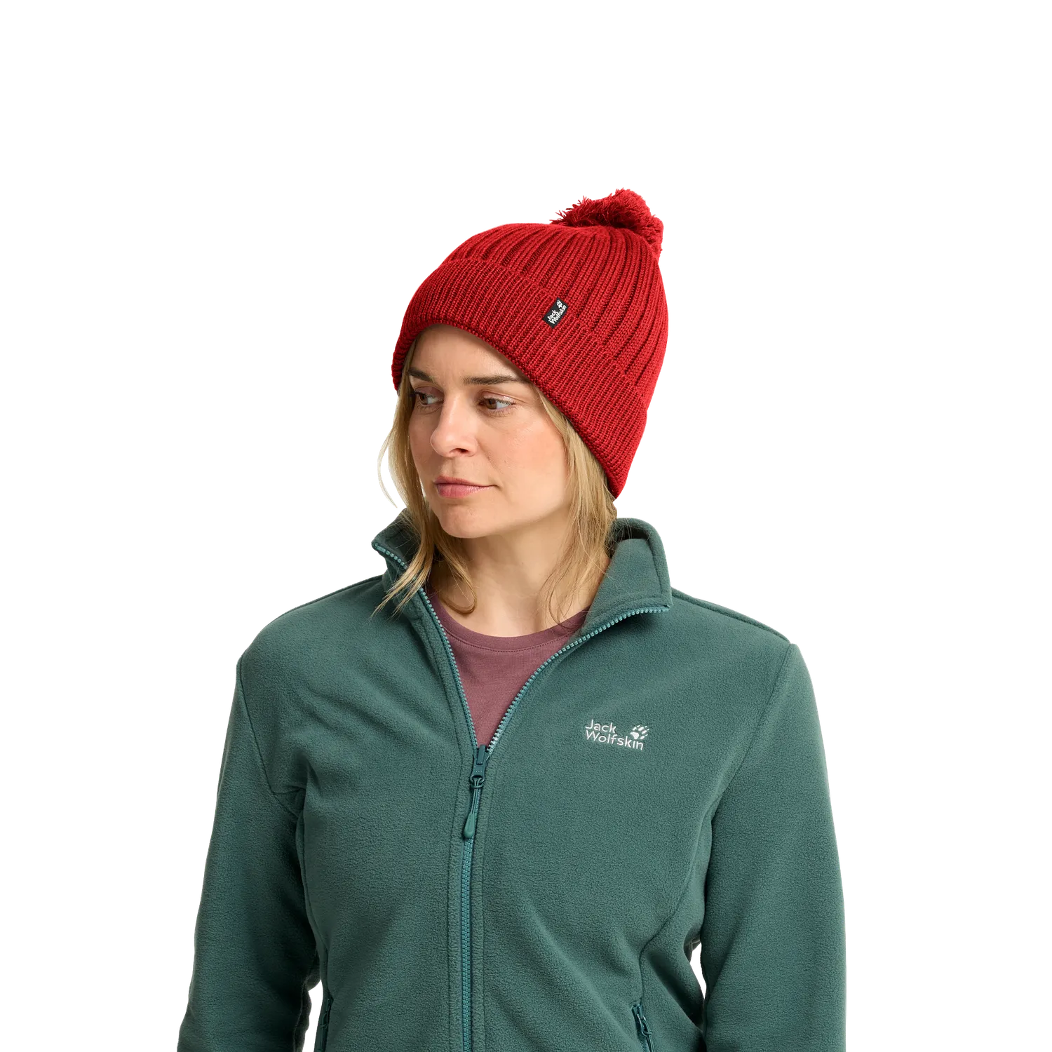 Jack Wolfskin Pom Pom Beanie bonnet laine coupe-vent