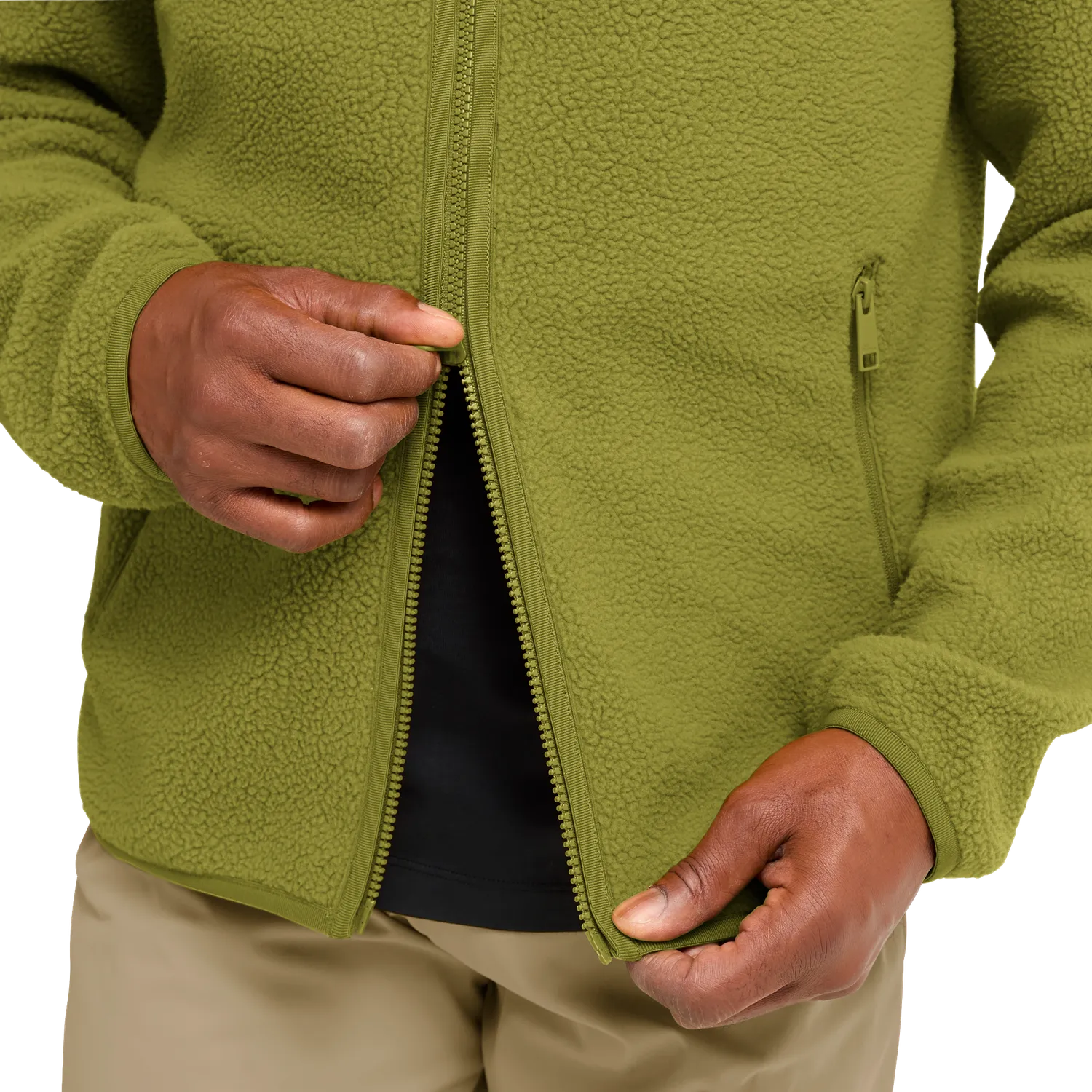 Jack Wolfskin Lite Curl FZ M polaire homme col montant
