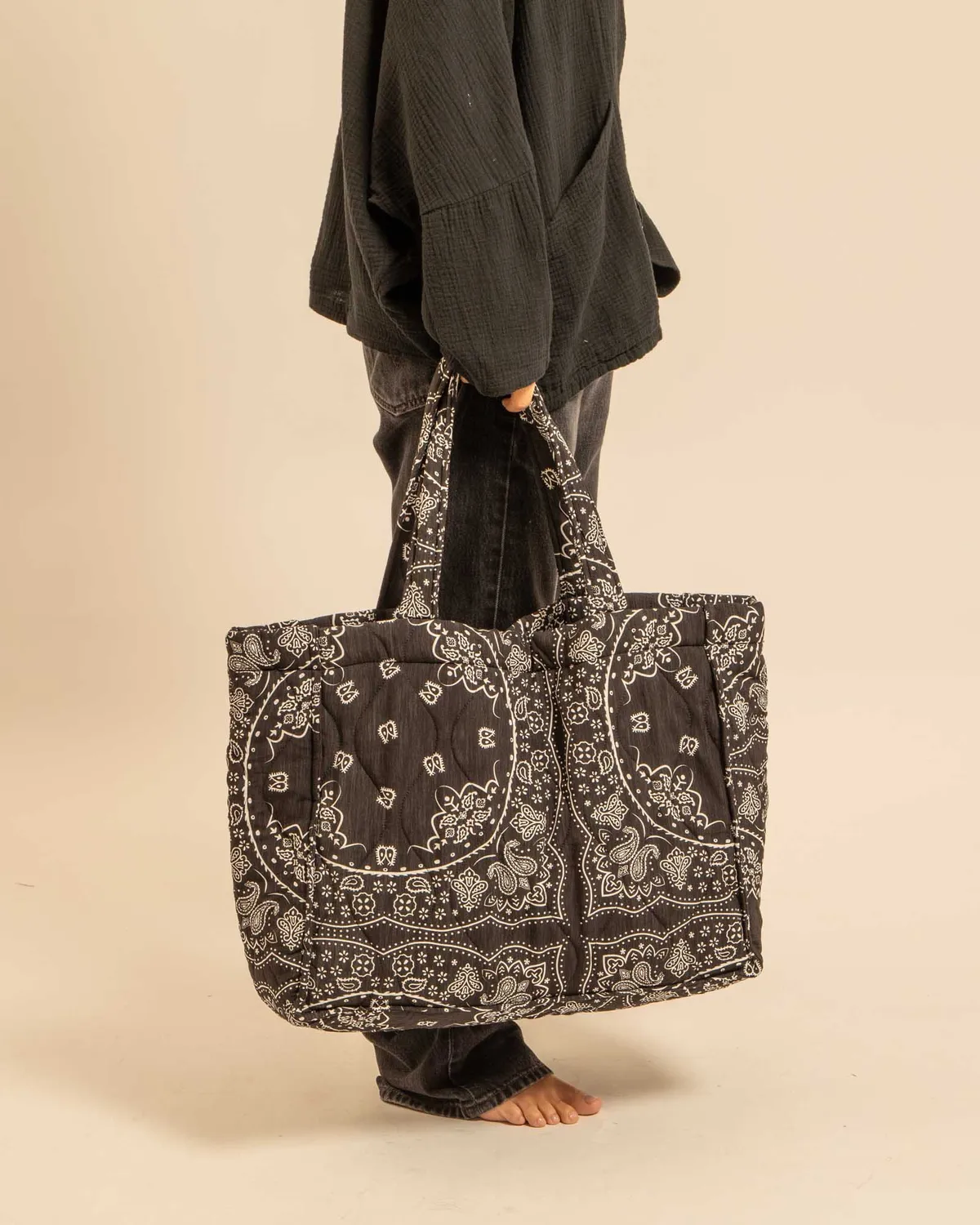 AOKYANOS Philadelphie Bandana Anthracite sac matelassé