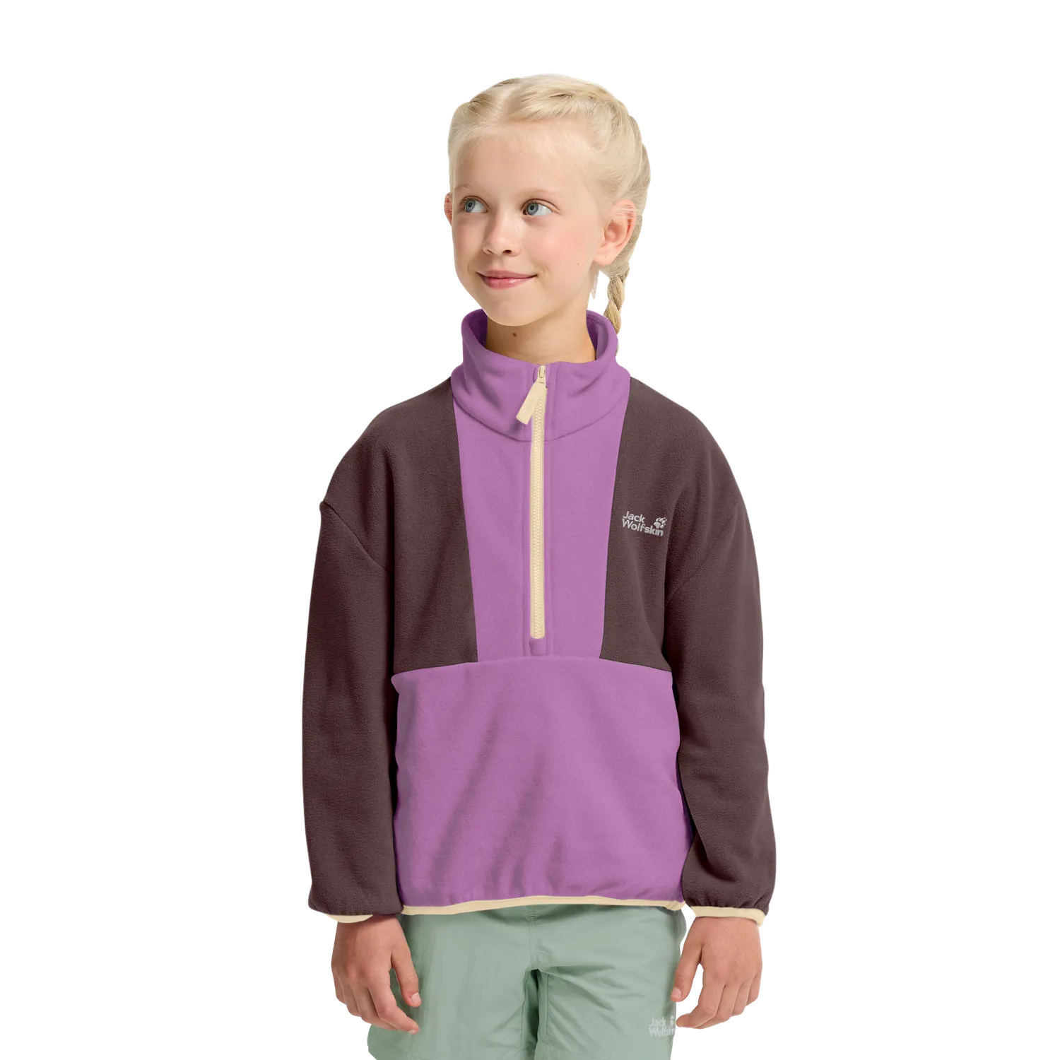 Jack Wolfskin Taunus Colorblock pull polaire enfant demi-zip