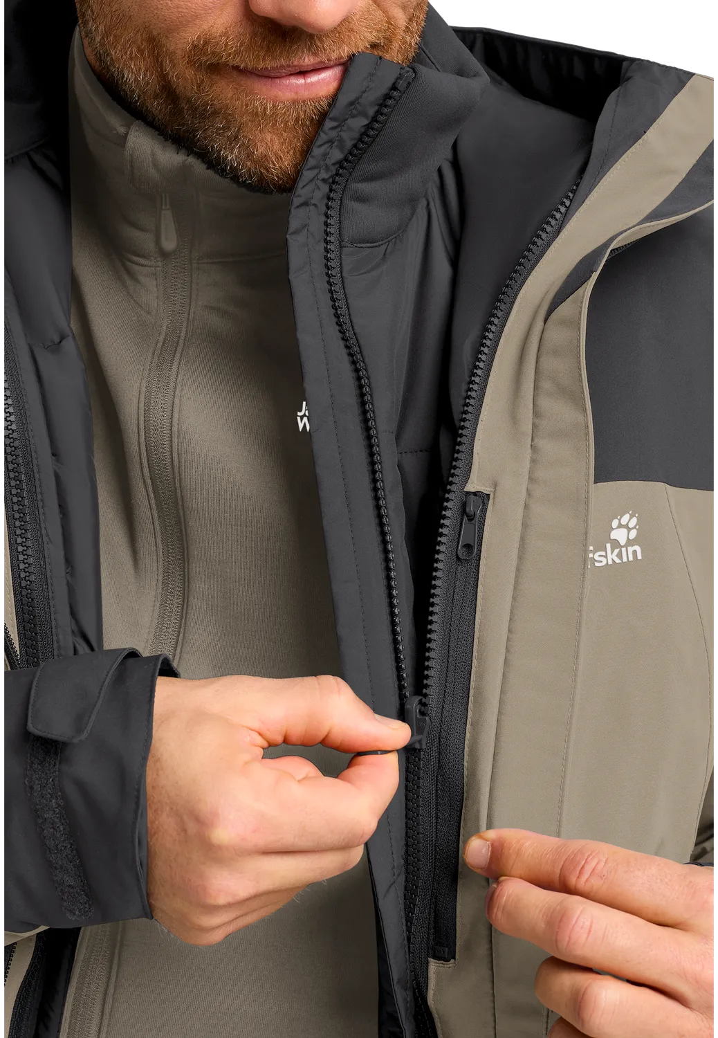 Jack Wolfskin Wild Places 3in1 veste homme imperméable