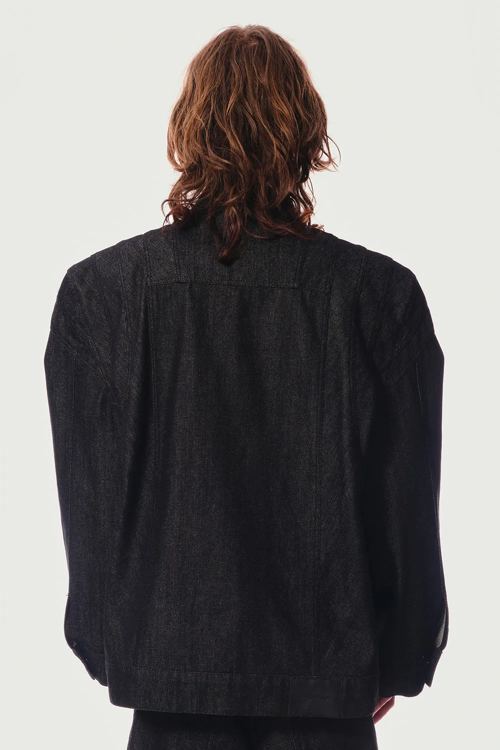 Jeanne Friot Armour veste jean noire oversize
