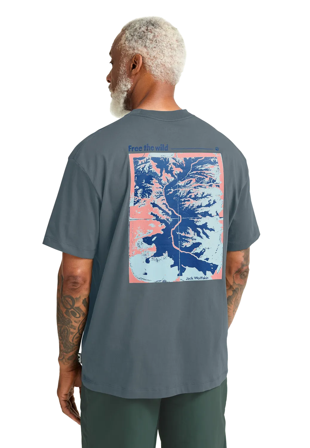 Jack Wolfskin Confident T M t-shirt homme coton imprimé
