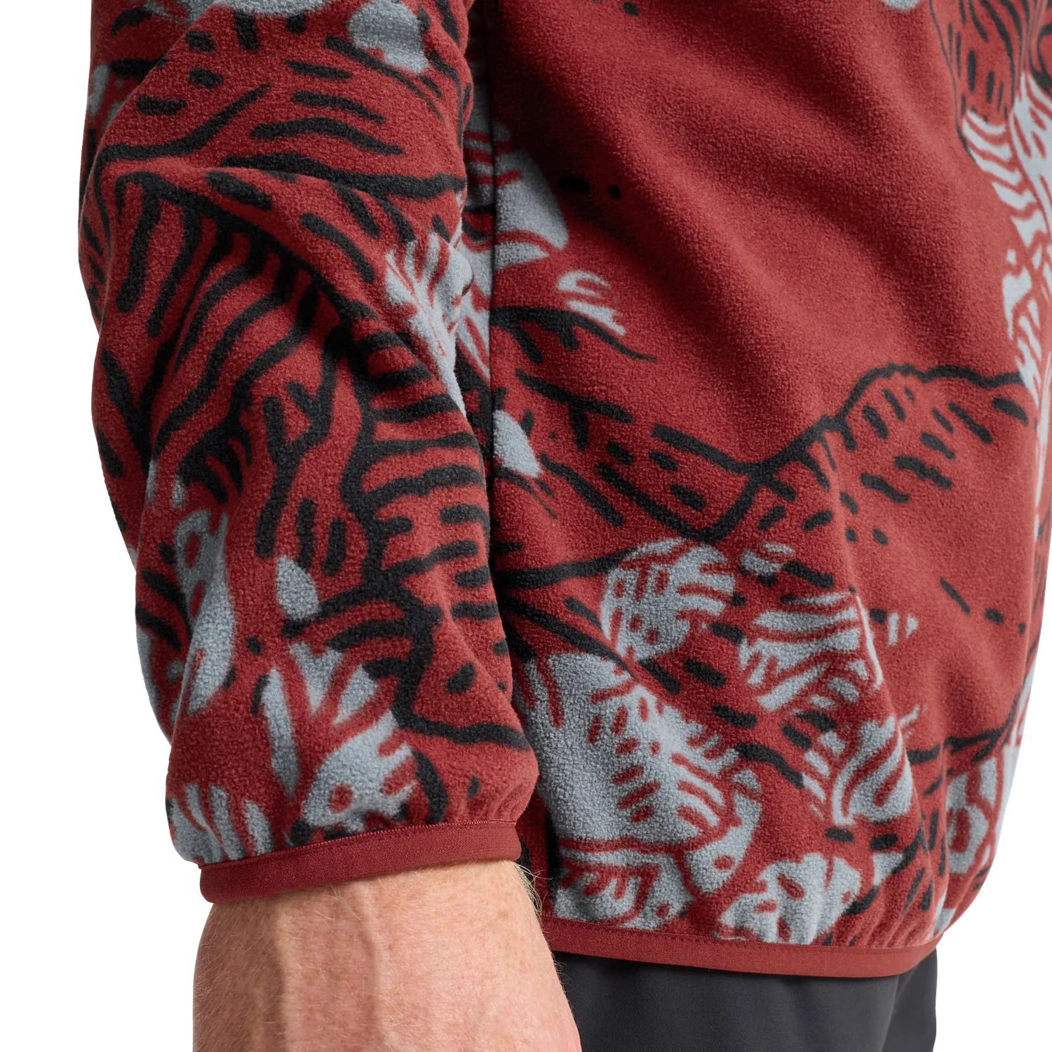 JACK WOLFSKIN PAW ERA 100 PRINT polaire homme demi-zip