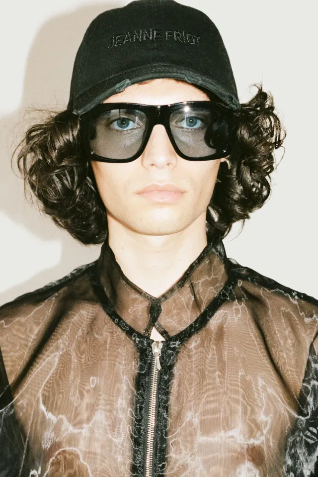 Jeanne Friot Logo Cap casquette coton noire