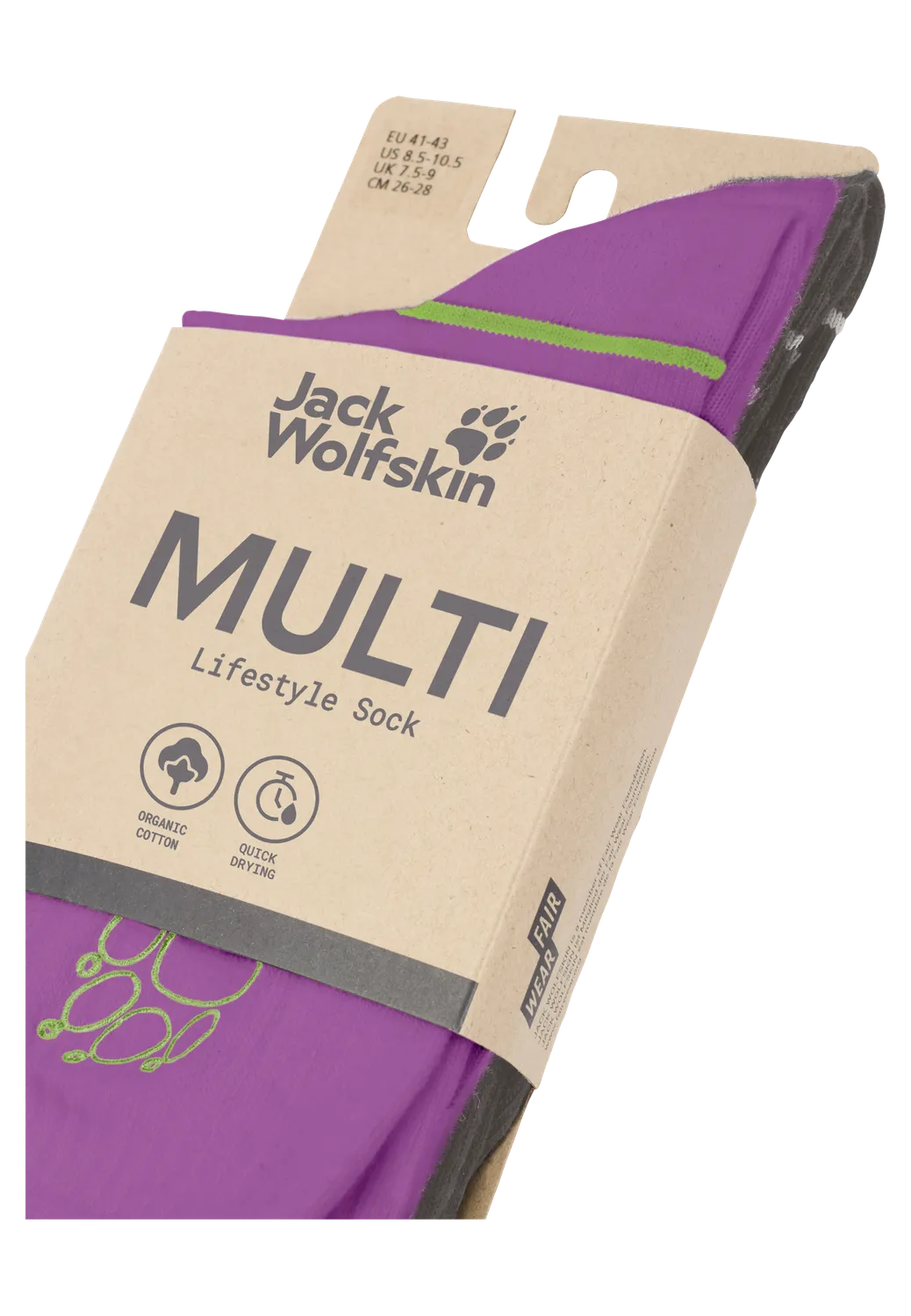 Jack Wolfskin Paw Sock CL C chaussettes séchage rapide