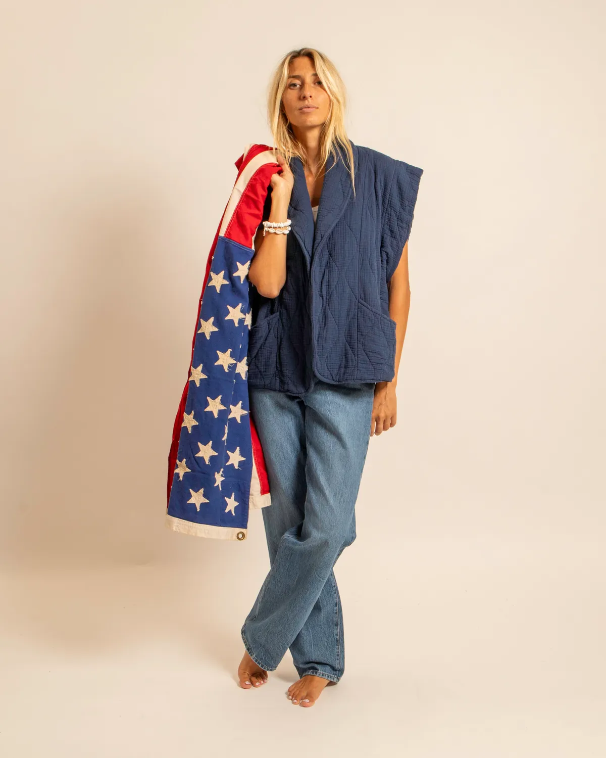 AOKYANOS Brooklyn gilet nuit double gaze coton