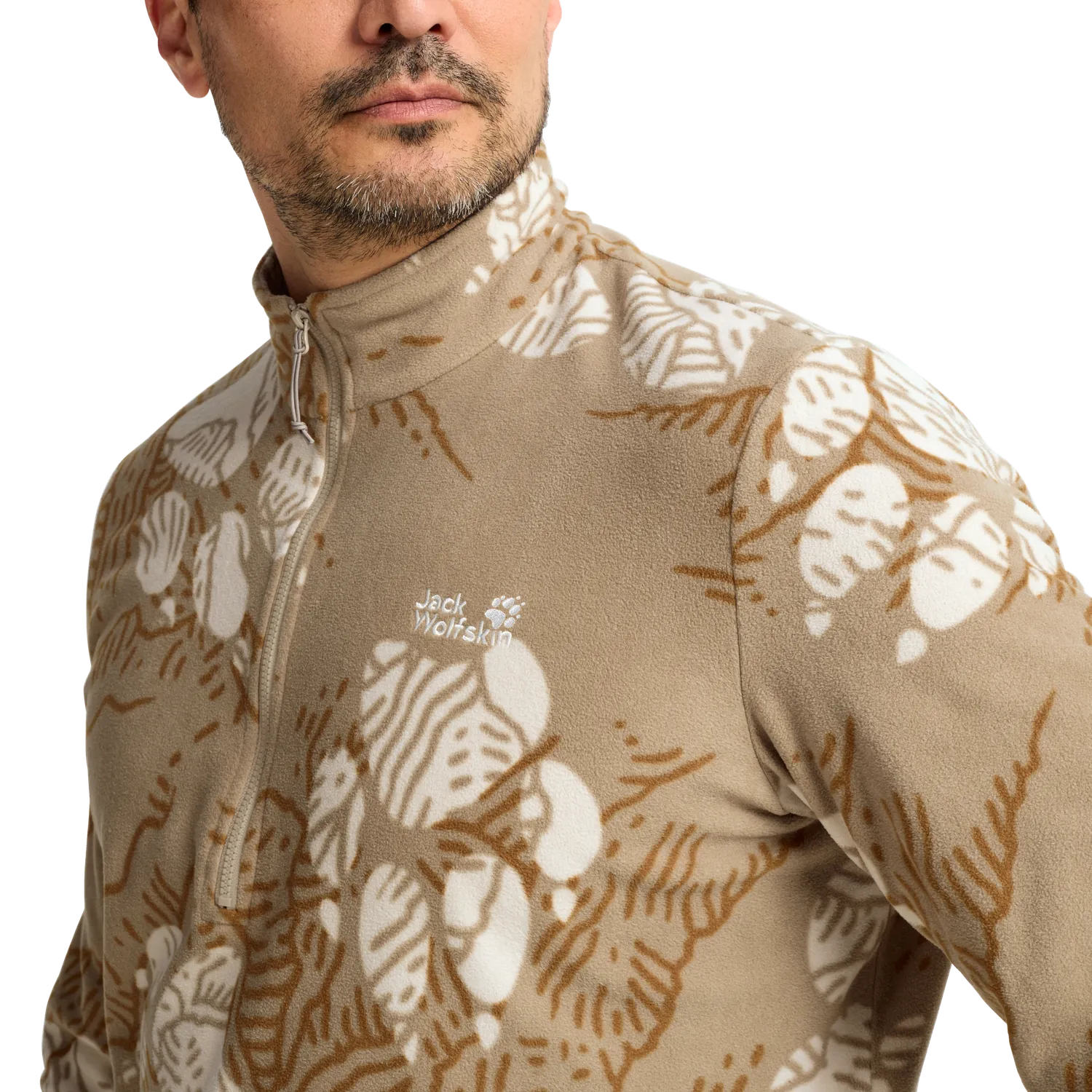 Jack Wolfskin Paw Era 100 Print polaire homme demi-zip
