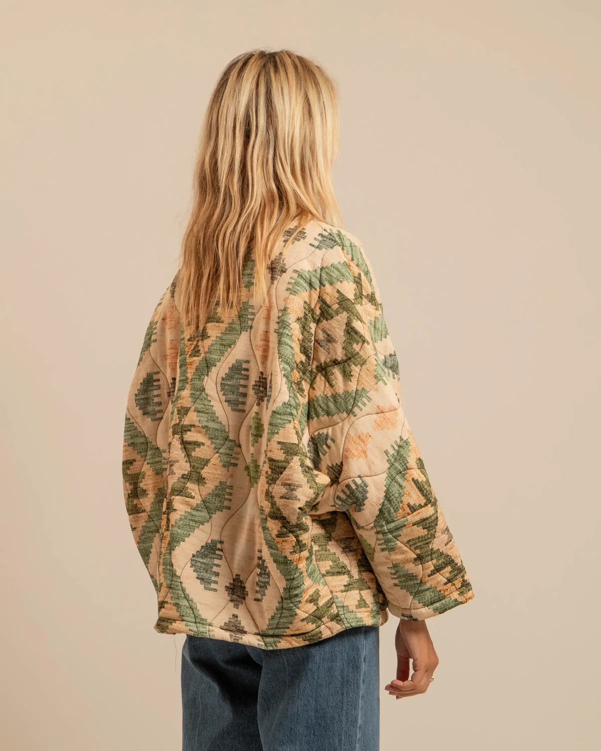 AOKYANOS Chicago Cibola Kaki kimono matelassé viscose