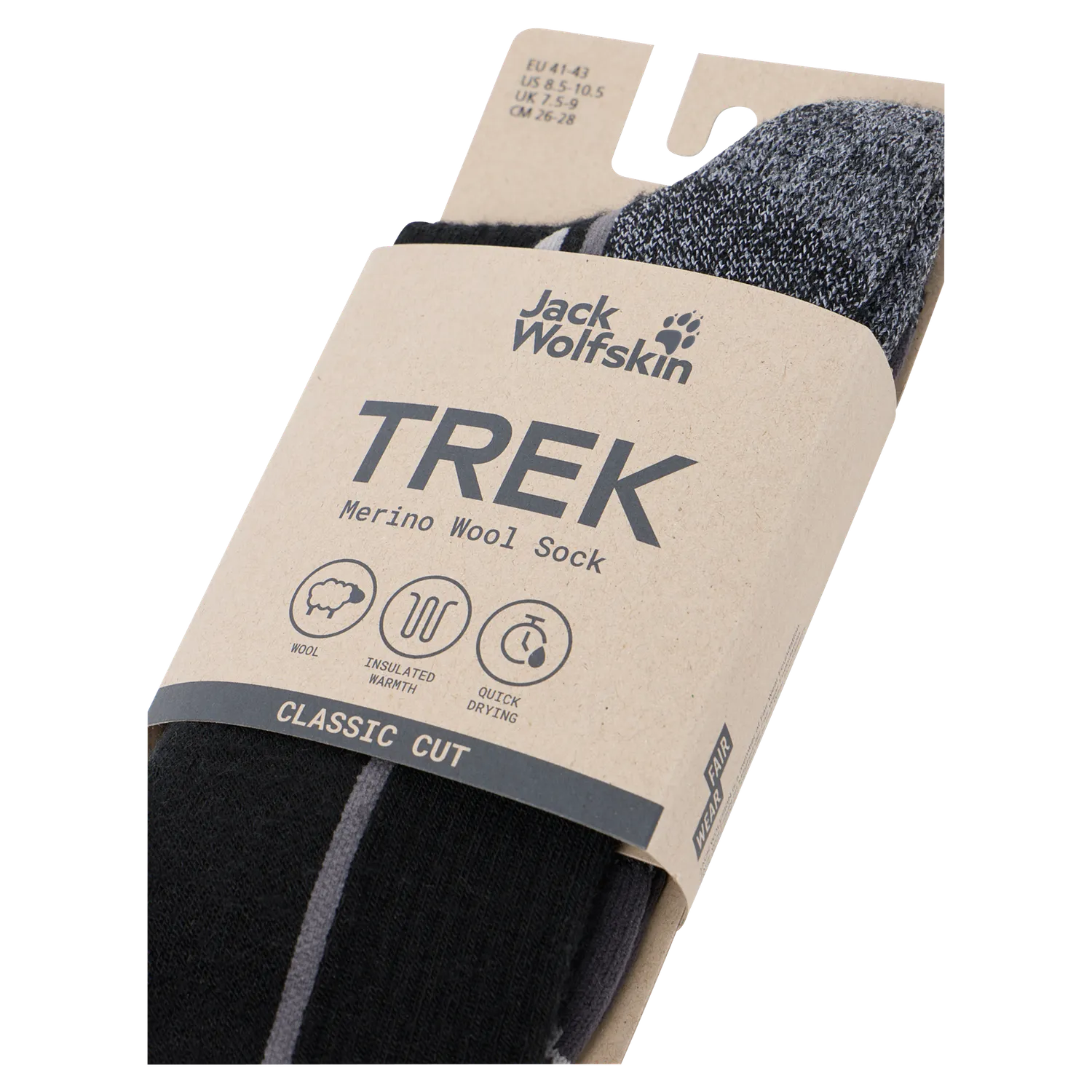 Jack Wolfskin Trek Merino Sock chaussettes rando mérinos