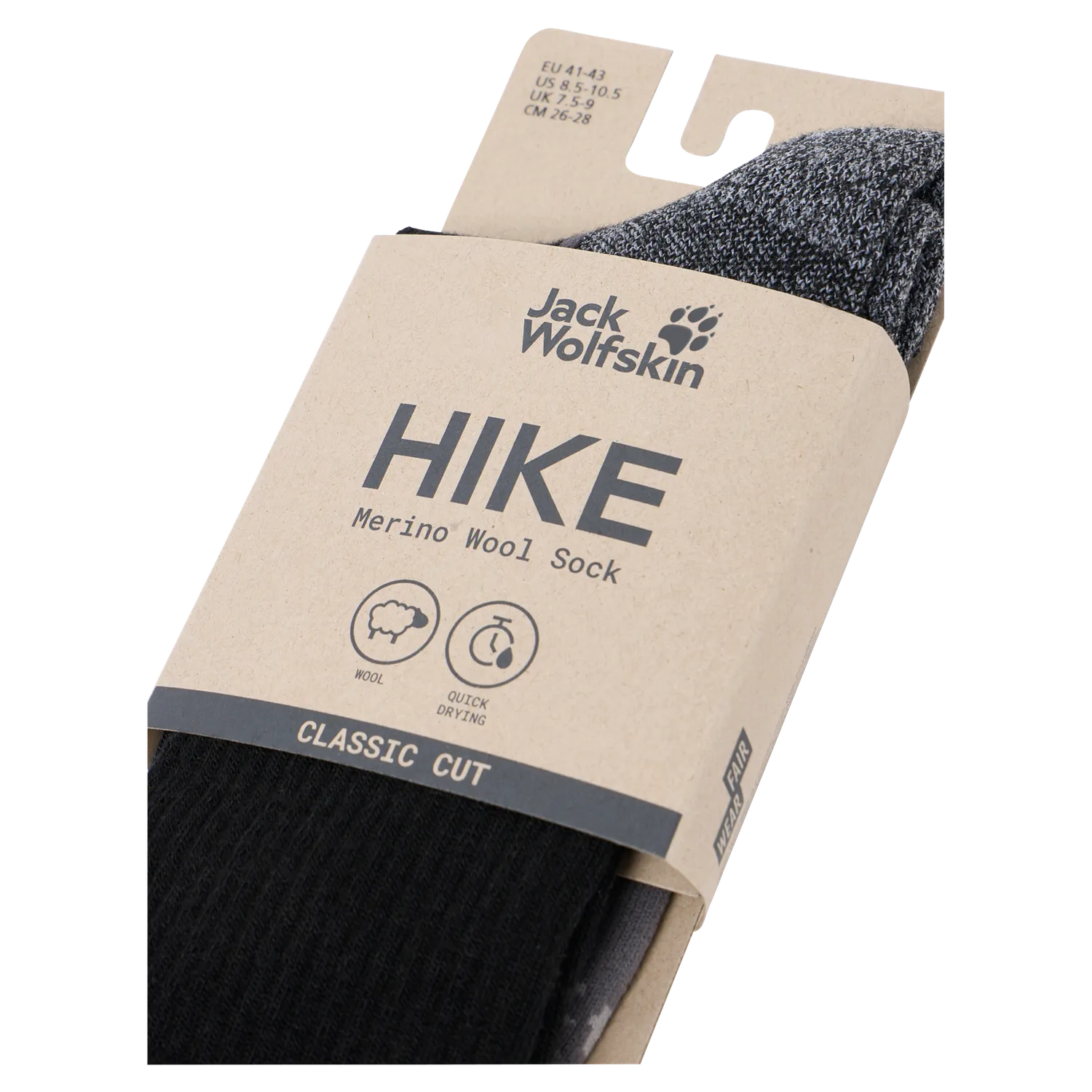 Jack Wolfskin Hike Merino Sock chaussette rando laine