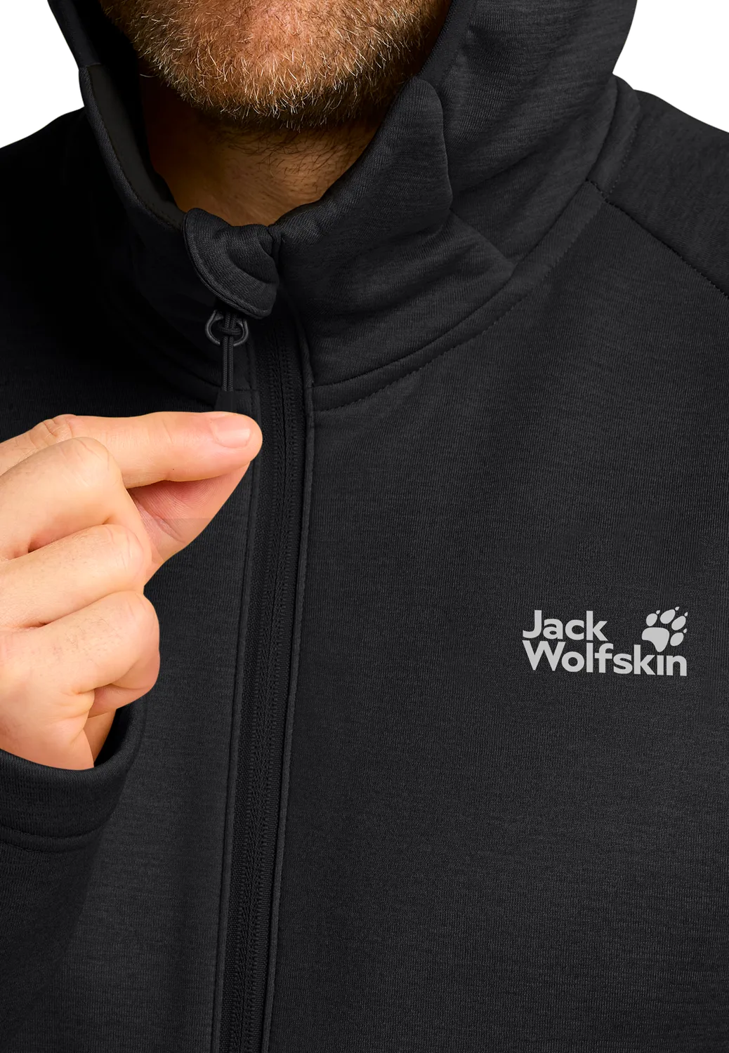 Jack Wolfskin Peak District Hooded Fz M polaire homme