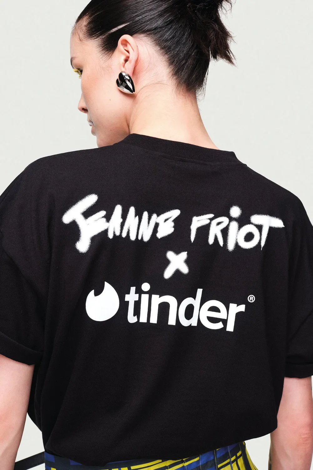 JEANNE FRIOT Love Louder tee coton recyclé blanc